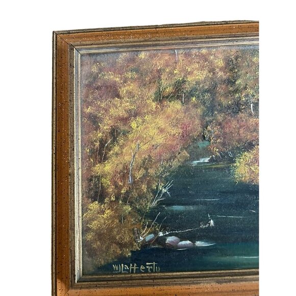 William J.Lafferty"Stream Of Memory"Signed Original Oil Painting Framed 12"x9" - Picture 4 of 9